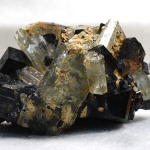 Beryl var. Aquamarine with Schorl Black Tourmaline & Feldspar from Erongo Mountains, Namibia - 132.5 grams #A4