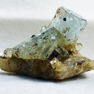 Beryl var. Aquamarine with Schorl Black Tourmaline from Erongo Mountains, Namibia - 82.4 grams #A5