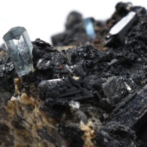 Beryl var. Aquamarine with Schorl Black Tourmaline & Feldspar from Erongo Mountains, Namibia - 69.6 grams #A14