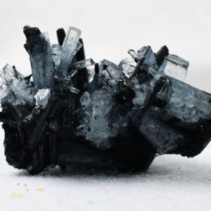 Beryl var. Aquamarine in Schorl Black Tourmaline from Erongo Mountains, Namibia - 27.4 grams #A29