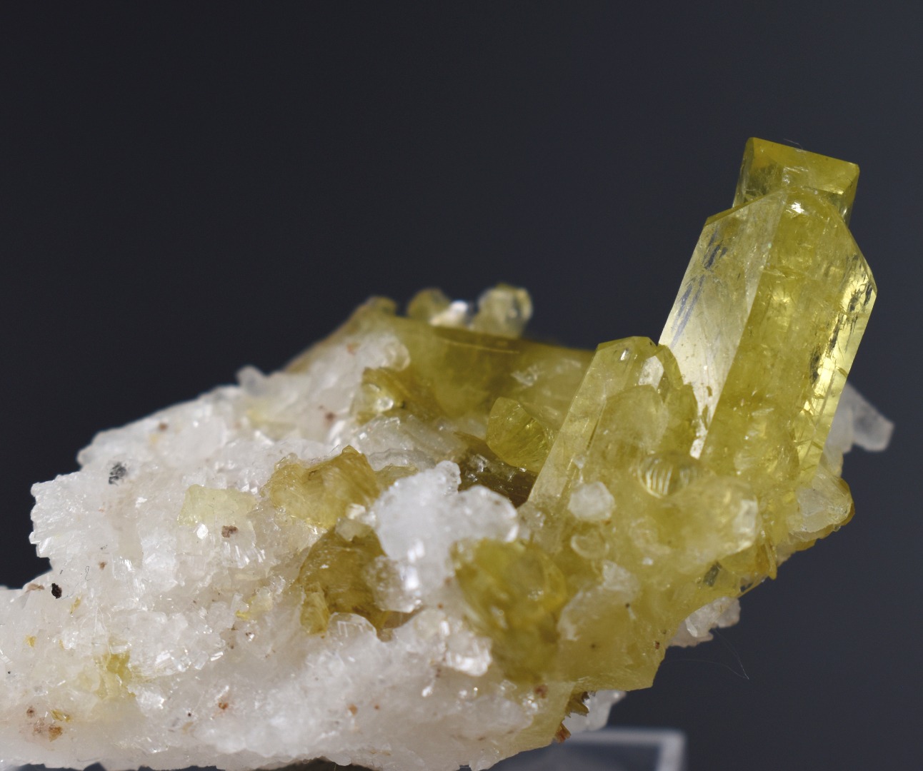 Brazilianite Crystal Cluster with Albite & Muscovite - from Linopolis, Minas Gerais, Brazil, museum quality, 36g - Image 4