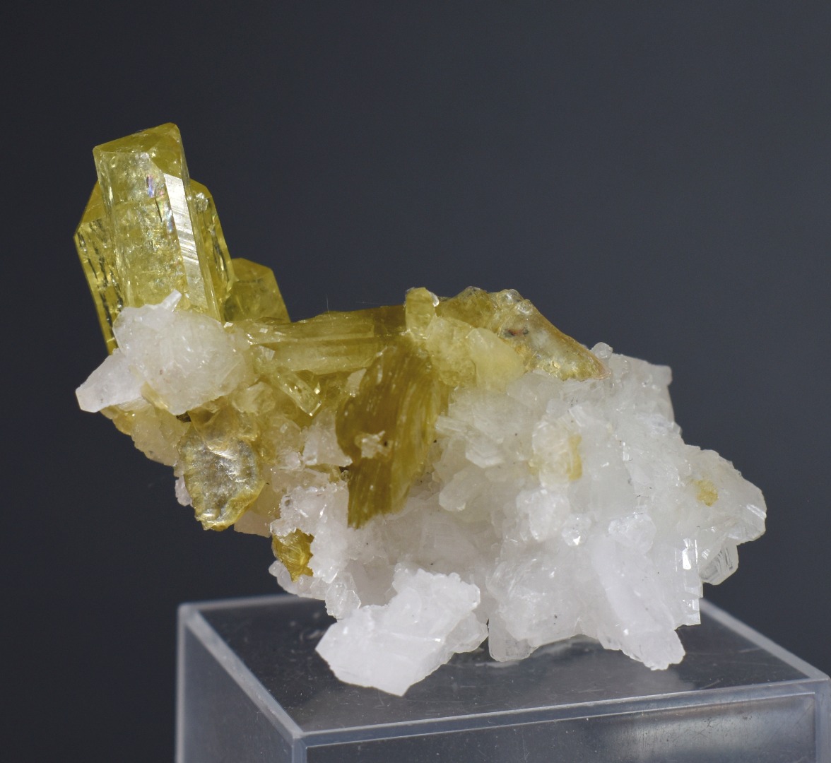 Brazilianite Crystal Cluster with Albite & Muscovite - from Linopolis, Minas Gerais, Brazil, museum quality, 36g - Image 2