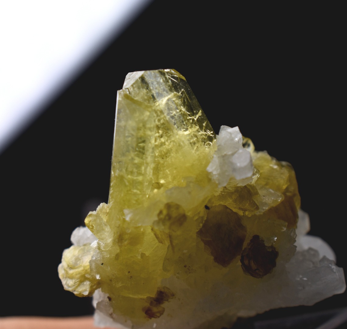 Brazilianite Crystal Cluster with Albite & Muscovite - from Linopolis, Minas Gerais, Brazil, museum quality, 36g - Image 5