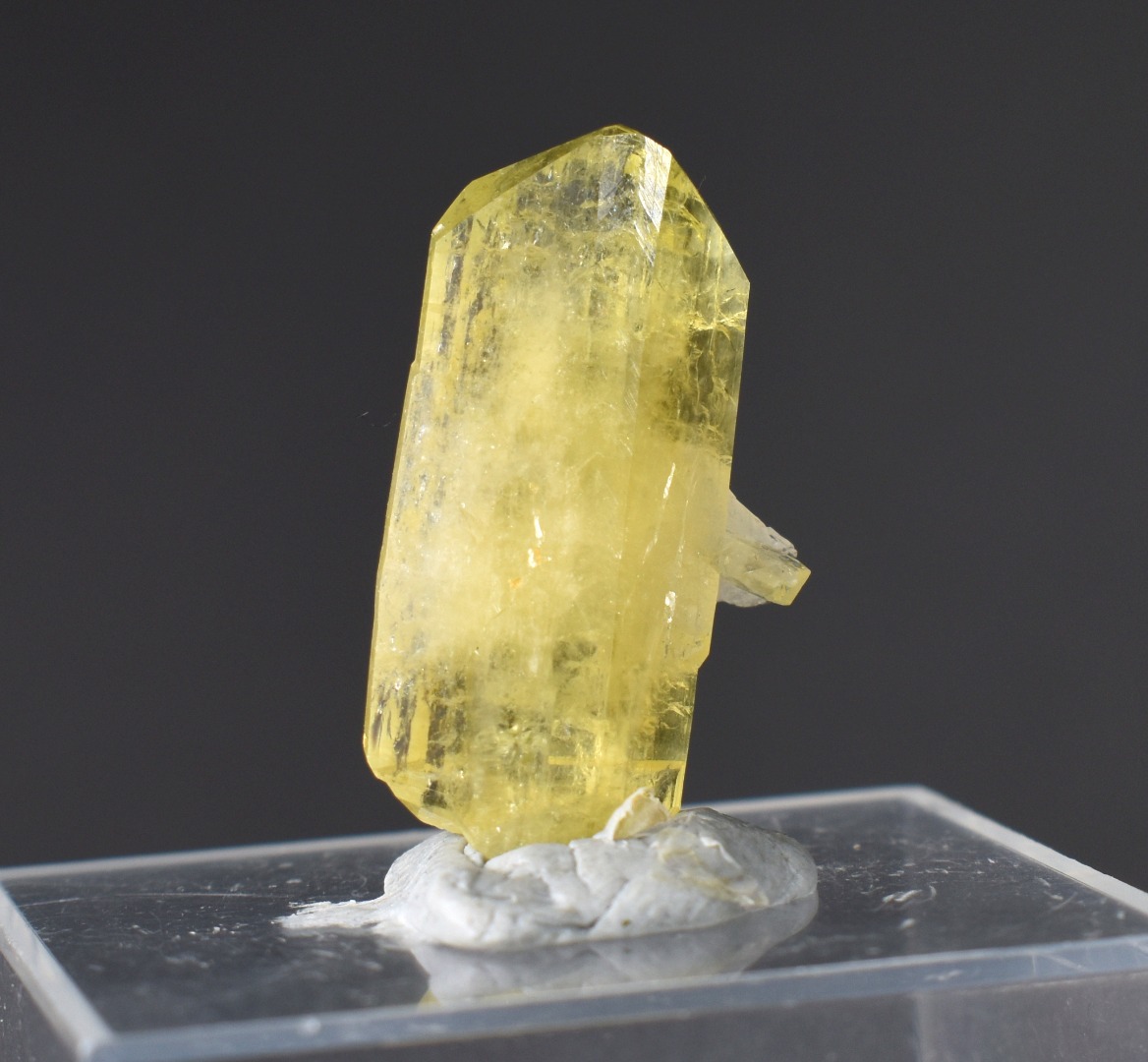 Brazilianite Crystal Cluster with Albite & Muscovite - from Linopolis, Minas Gerais, Brazil, museum quality, 3.5g