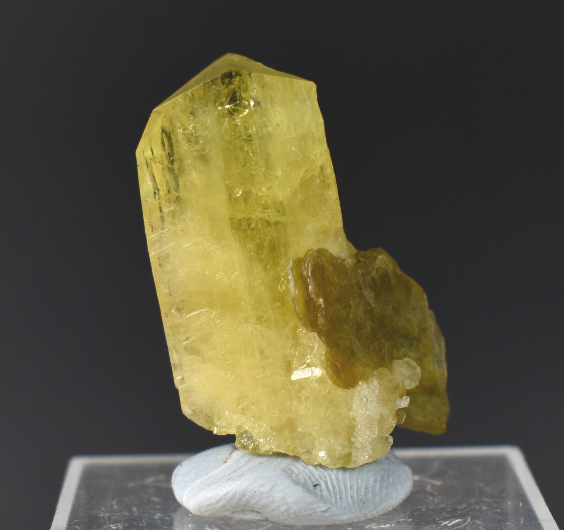 Brazilianite Crystal Cluster with Muscovite - from Linopolis, Minas Gerais, Brazil, museum quality, 9.8g