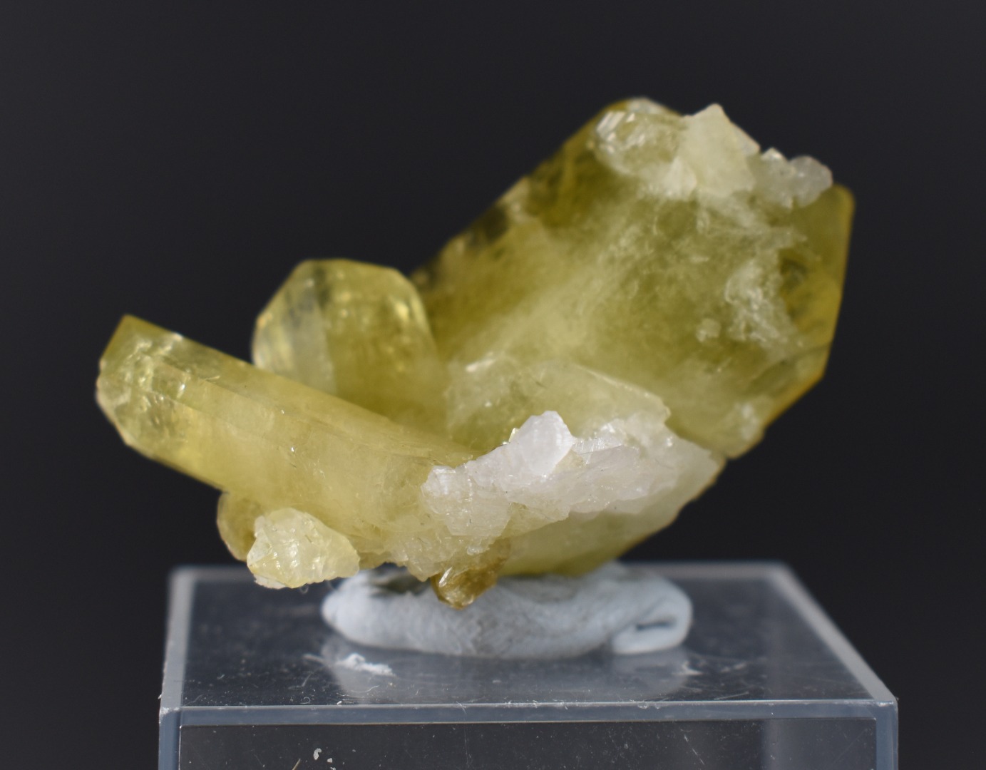 Brazilianite Crystal Cluster with Albite & Muscovite - from Linopolis, Minas Gerais, Brazil, museum quality, 24g - Image 2