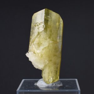 Brazilianite Crystal Cluster with Albite Feldspar - from Linopolis, Minas Gerais, Brazil, museum quality, 21g