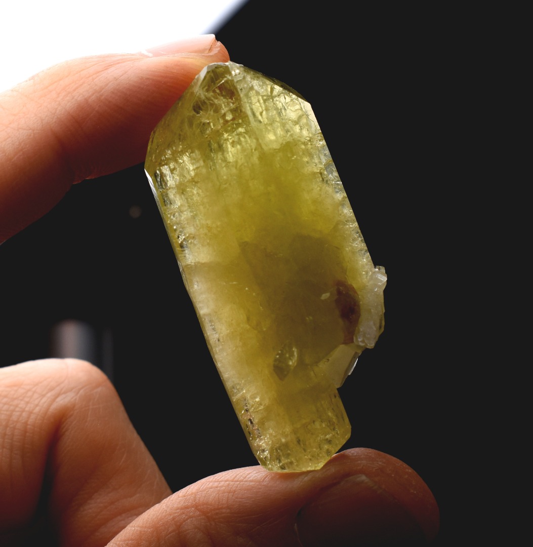 Brazilianite Crystal Cluster with Albite Feldspar - from Linopolis, Minas Gerais, Brazil, museum quality, 21g - Image 9