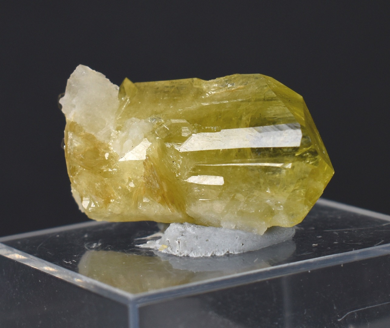 Brazilianite Crystal Cluster with Albite & Muscovite - from Linopolis, Minas Gerais, Brazil, museum quality, 7.8g - Image 8