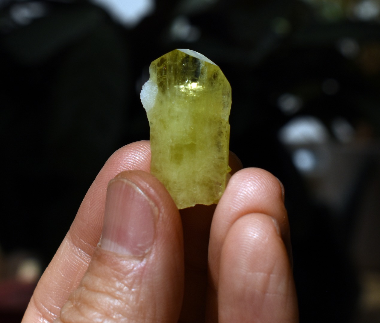 Brazilianite Crystal Cluster with Albite & Muscovite - from Linopolis, Minas Gerais, Brazil, museum quality, 7.8g - Image 10