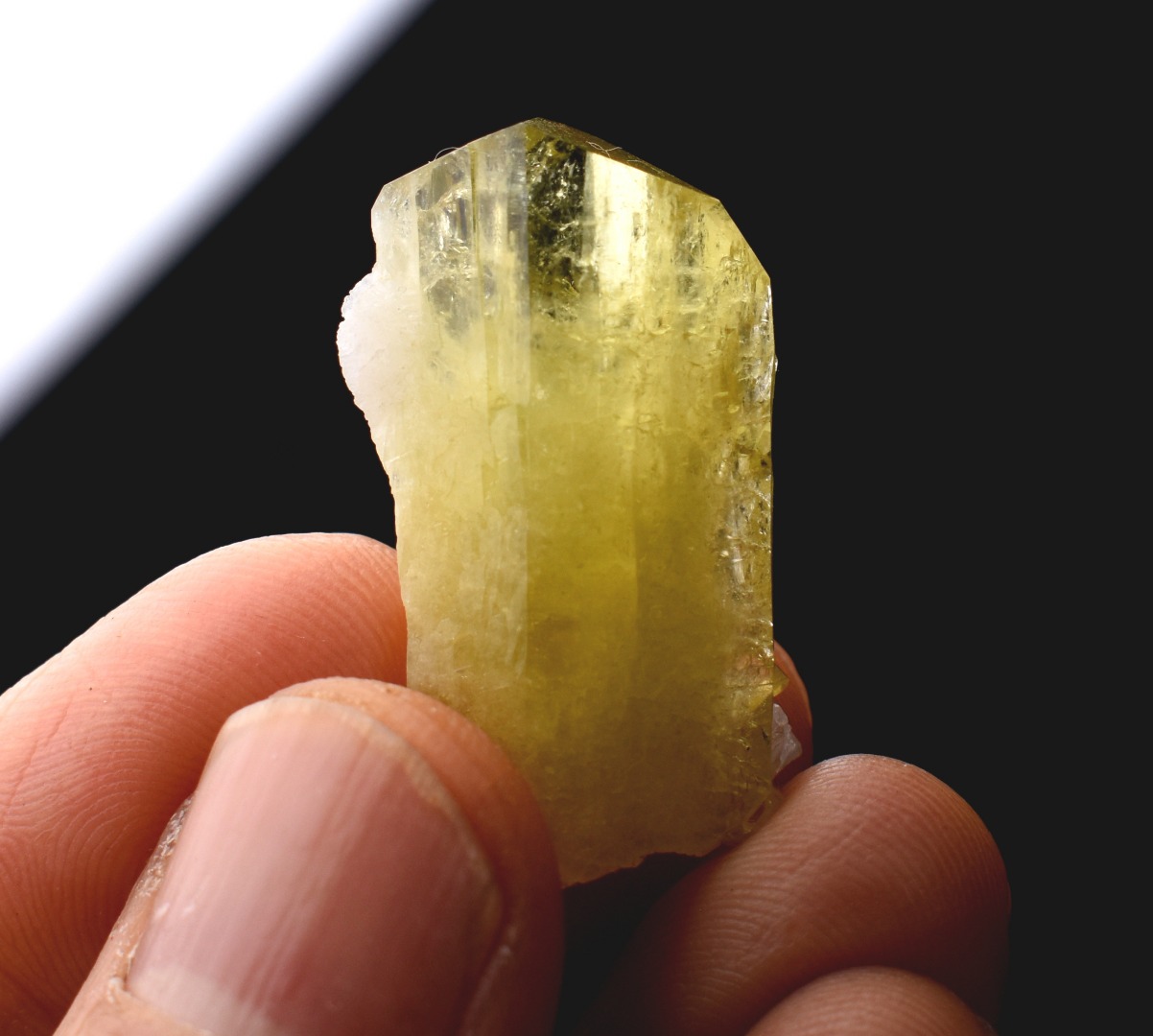 Brazilianite Crystal Cluster with Albite & Muscovite - from Linopolis, Minas Gerais, Brazil, museum quality, 7.8g - Image 9