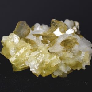 Brazilianite Crystal Cluster with Albite, Muscovite, Black Tourmaline - from Linopolis, Minas Gerais, Brazil, museum quality, 59.8g