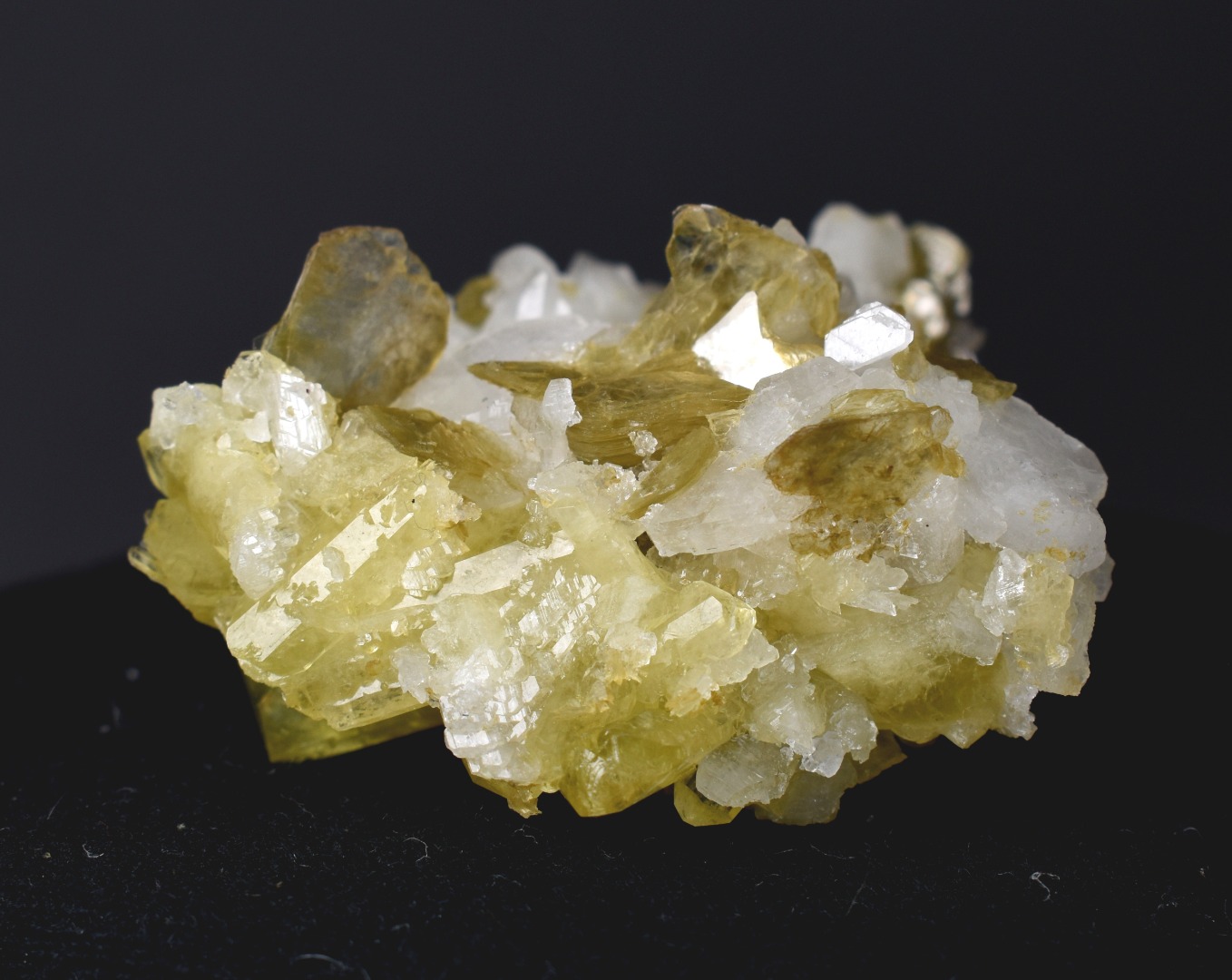 Brazilianite Crystal Cluster with Albite, Muscovite, Black Tourmaline - from Linopolis, Minas Gerais, Brazil, museum quality, 59.8g