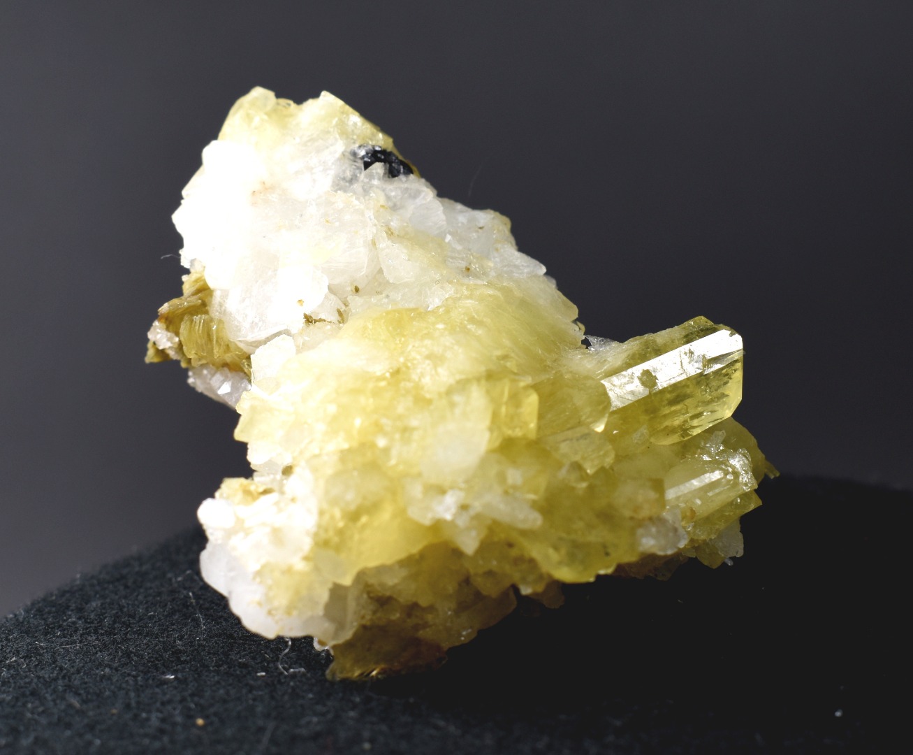 Brazilianite Crystal Cluster with Albite, Muscovite, Black Tourmaline - from Linopolis, Minas Gerais, Brazil, museum quality, 59.8g - Image 5