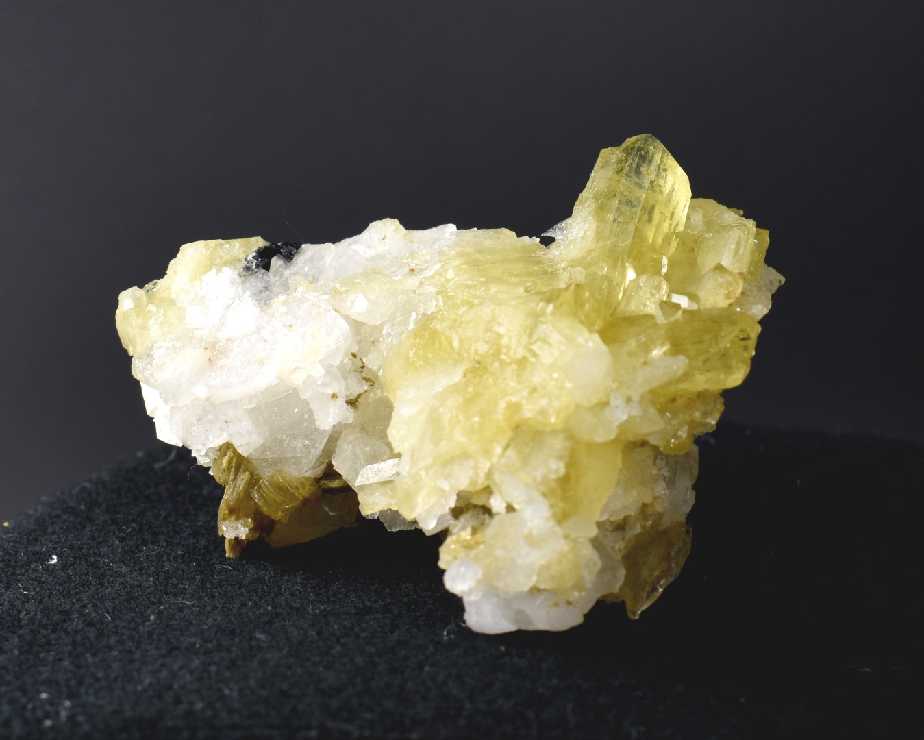 Brazilianite Crystal Cluster with Albite, Muscovite, Black Tourmaline - from Linopolis, Minas Gerais, Brazil, museum quality, 59.8g - Image 4