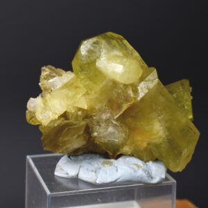 Brazilianite Crystal Cluster with Albite & Muscovite - from Linopolis, Minas Gerais, Brazil, museum quality, 46g