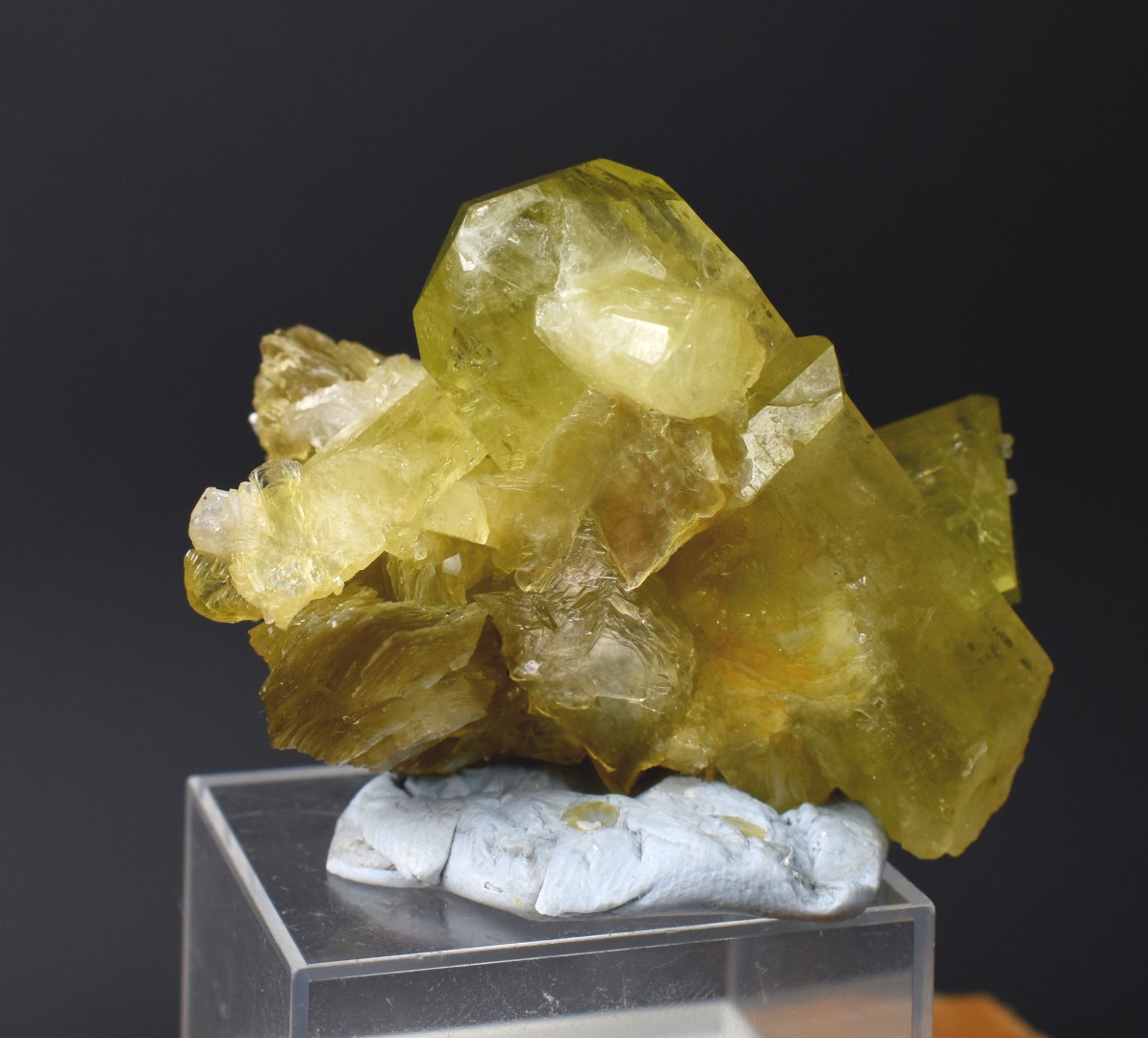 Brazilianite Crystal Cluster with Albite & Muscovite - from Linopolis, Minas Gerais, Brazil, museum quality, 46g