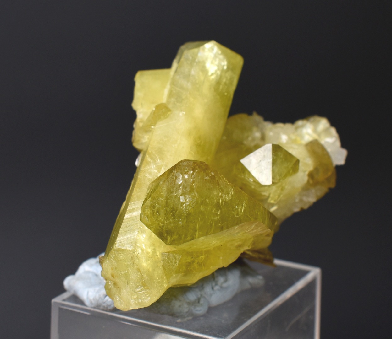 Brazilianite Crystal Cluster with Albite & Muscovite - from Linopolis, Minas Gerais, Brazil, museum quality, 46g - Image 2