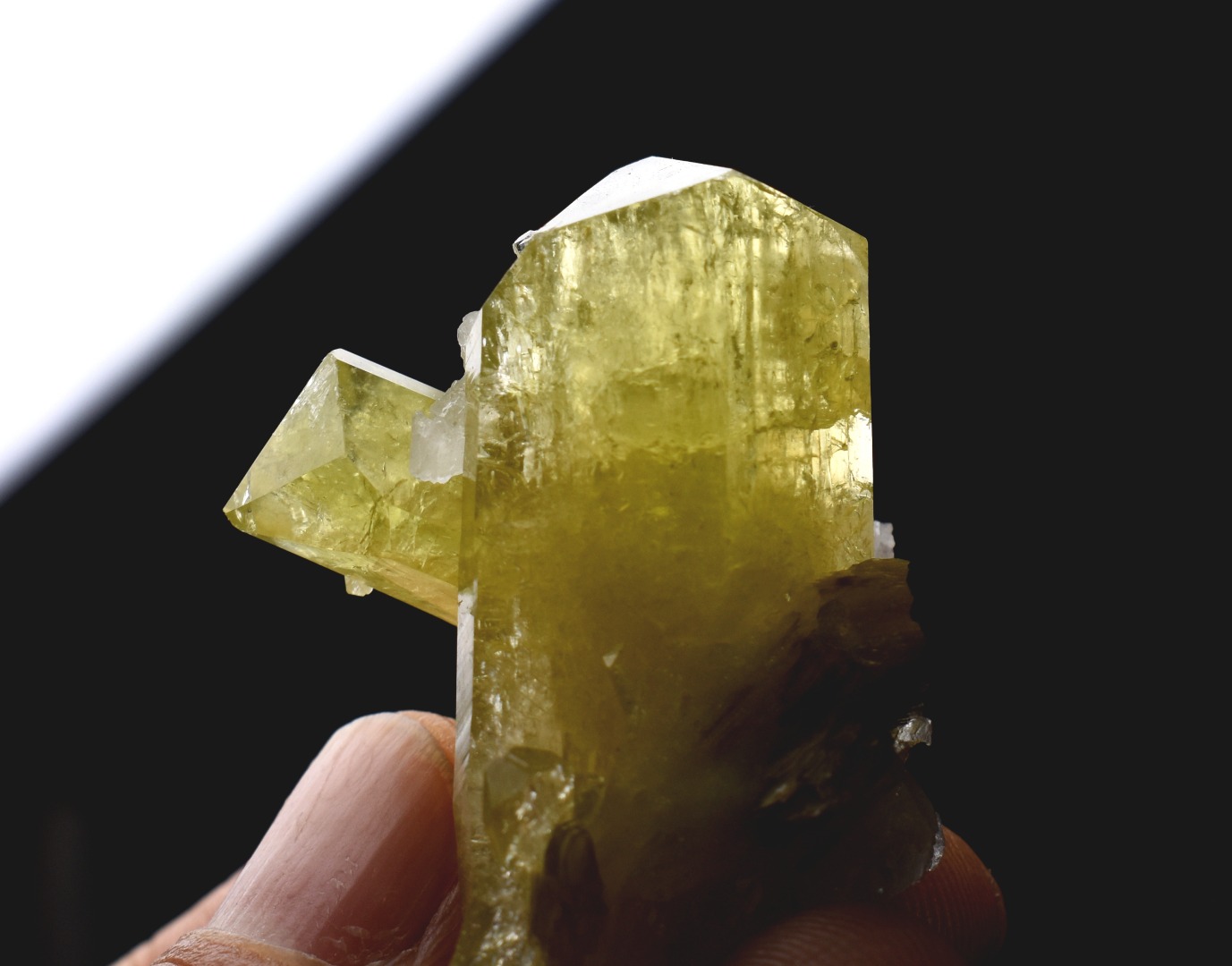 Brazilianite Crystal Cluster with Albite & Muscovite - from Linopolis, Minas Gerais, Brazil, museum quality, 28g - Image 6