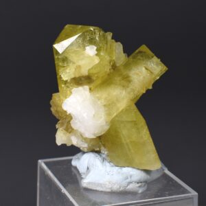 Brazilianite Crystal Cluster with Albite & Muscovite - from Linopolis, Minas Gerais, Brazil, museum quality, 28g