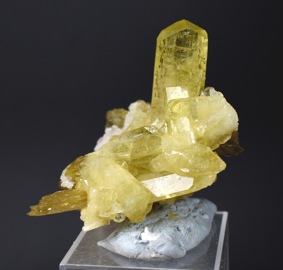 Brazilianite Crystal Cluster with Albite & Muscovite - from Linopolis, Minas Gerais, Brazil, museum quality, 35g - Image 6