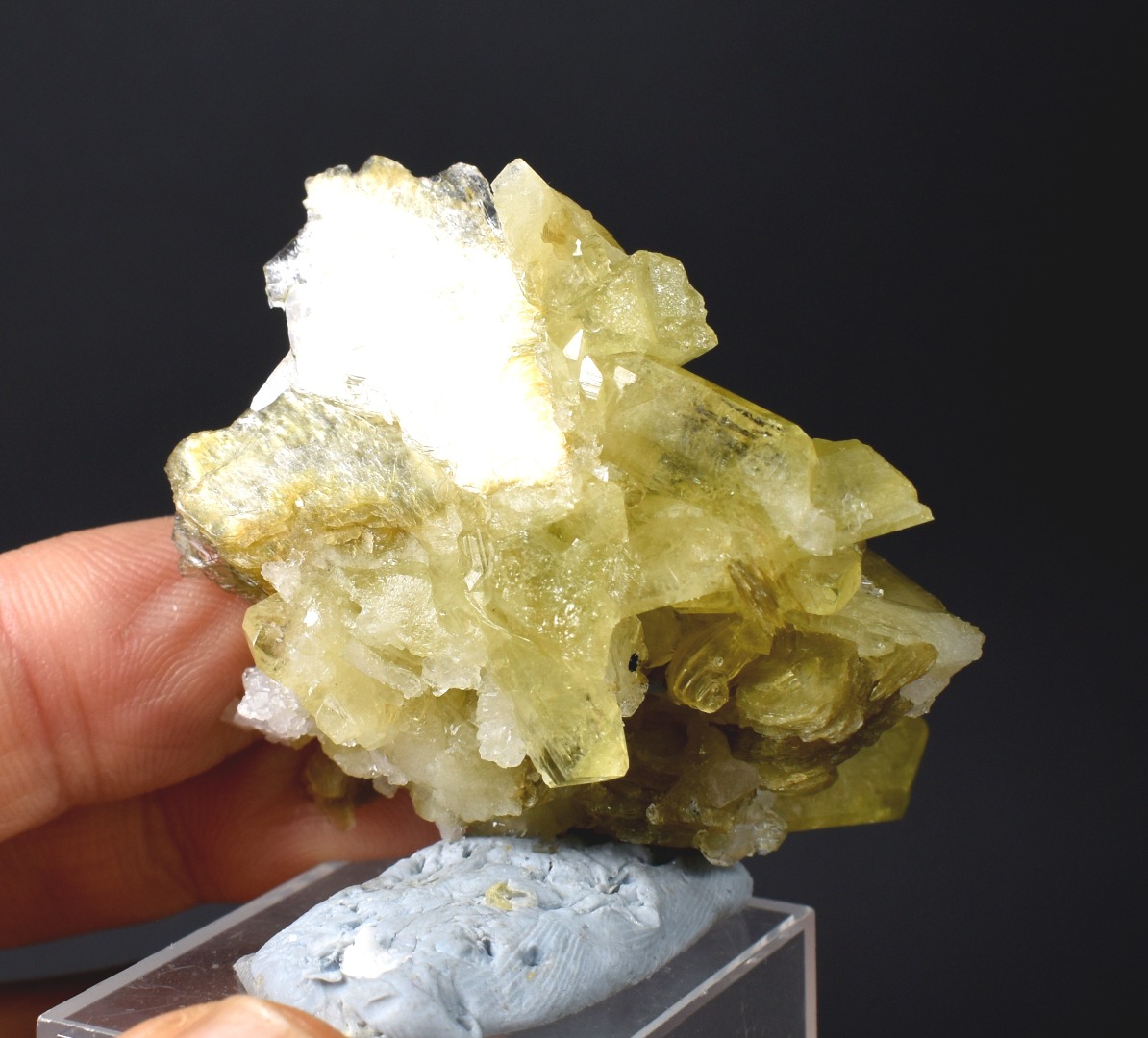 Brazilianite Crystal Cluster with Albite & Muscovite - from Linopolis, Minas Gerais, Brazil, museum quality, 35g - Image 8