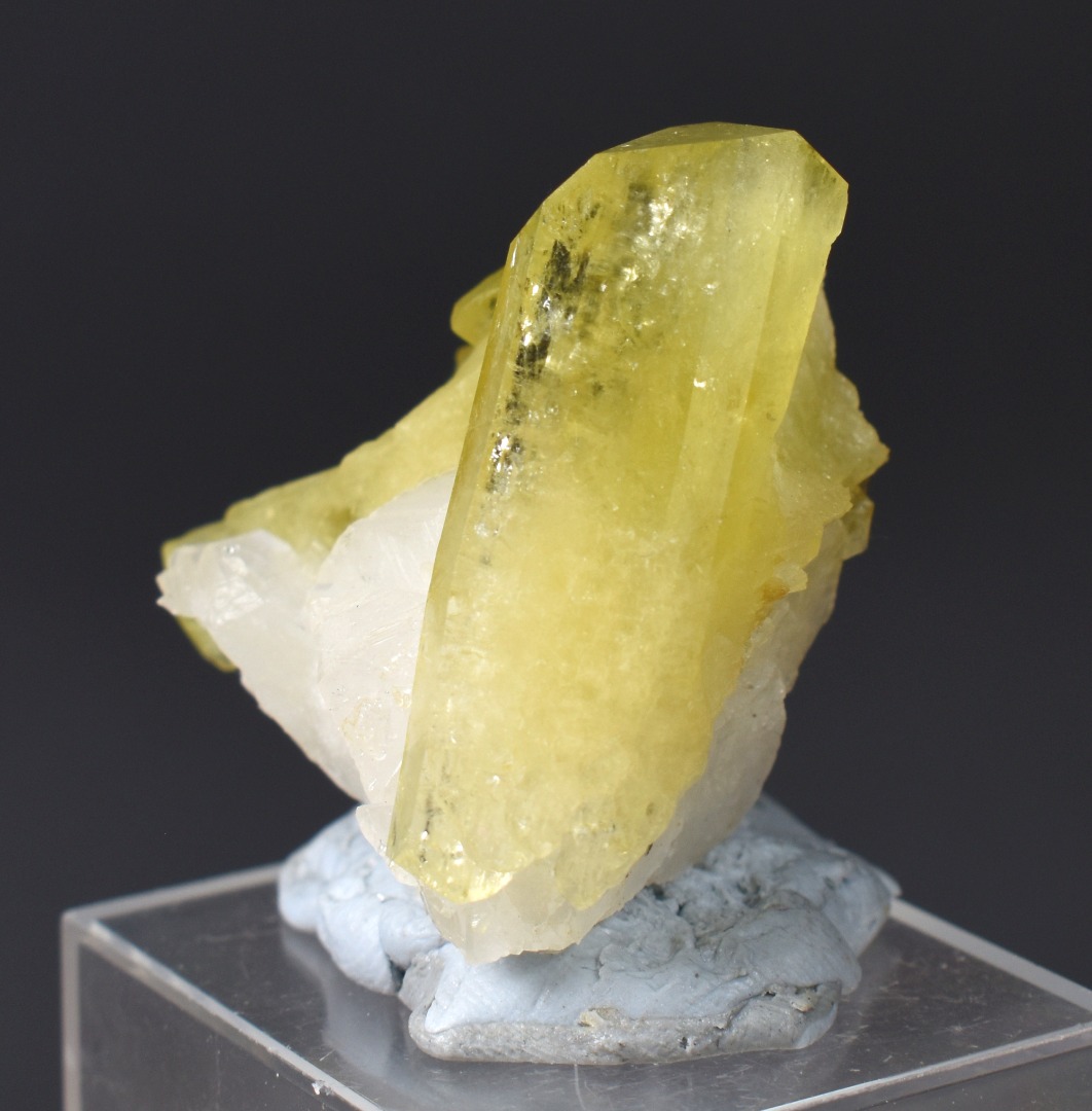 Brazilianite Crystal Cluster with Albite & Muscovite - from Linopolis, Minas Gerais, Brazil, museum quality, 27g - Image 4