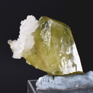 Brazilianite Crystal Cluster with Albite & Muscovite - from Linopolis, Minas Gerais, Brazil, museum quality, 44g