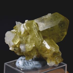 Brazilianite Crystal Cluster with Albite & Muscovite - from Linopolis, Minas Gerais, Brazil, museum quality, 40g