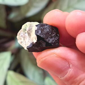 Fluorescent Hyalite Opal with Black Tourmaline - Mineral from Erongo Mountains Namibia, 5.7 grams