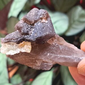 Fluorescent Hyalite Opal with Smoky Quartz - Mineral from Erongo Mountains Namibia, 28 grams