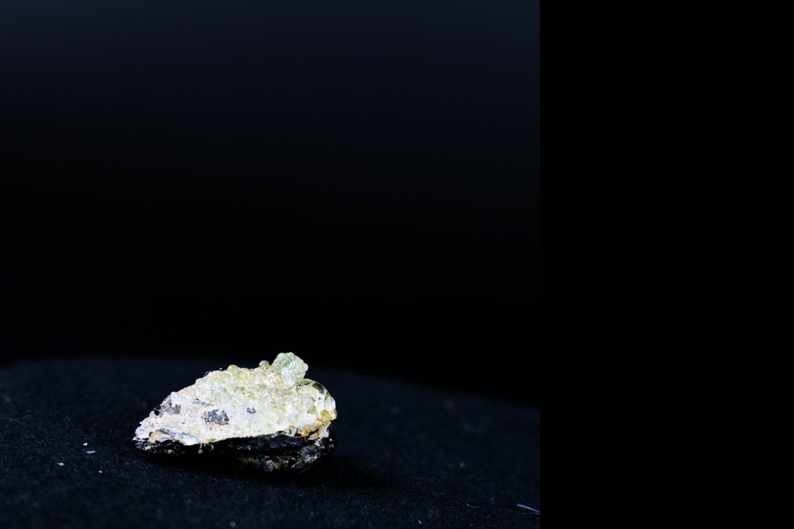 Fluorescent Hyalite Opal with Smoky Quartz, Black Tourmaline - Mineral from Erongo Mountains Namibia, 4 grams - Image 6