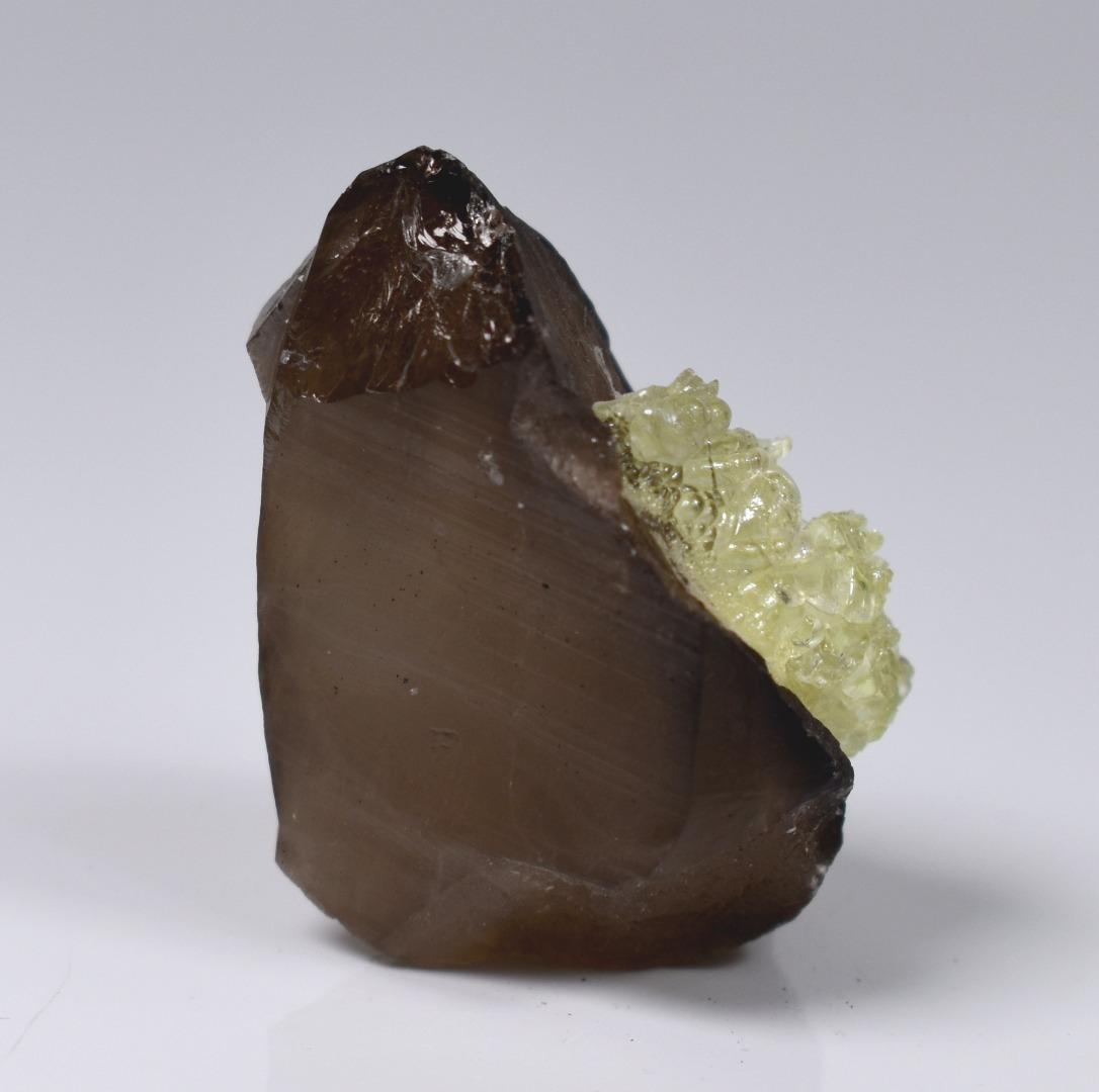 Fluorescent Hyalite Opal with Smoky Quartz - Mineral from Erongo Mountains Namibia, 24 grams - Image 4