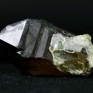 Fluorescent Hyalite Opal with Smoky Quartz - Mineral from Erongo Mountains Namibia, 28 grams