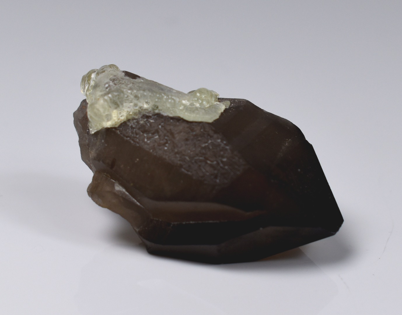 Fluorescent Hyalite Opal with Smoky Quartz - Mineral from Erongo Mountains Namibia, 28 grams - Image 5