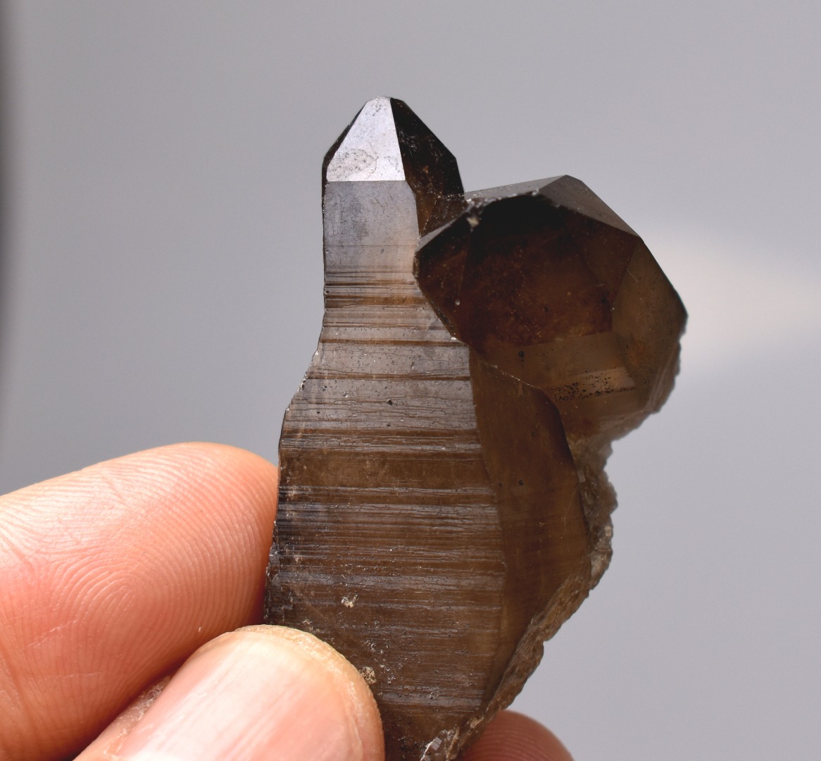 Fluorescent Hyalite Opal with Smoky Quartz - Mineral from Erongo Mountains Namibia, 26 grams - Image 2