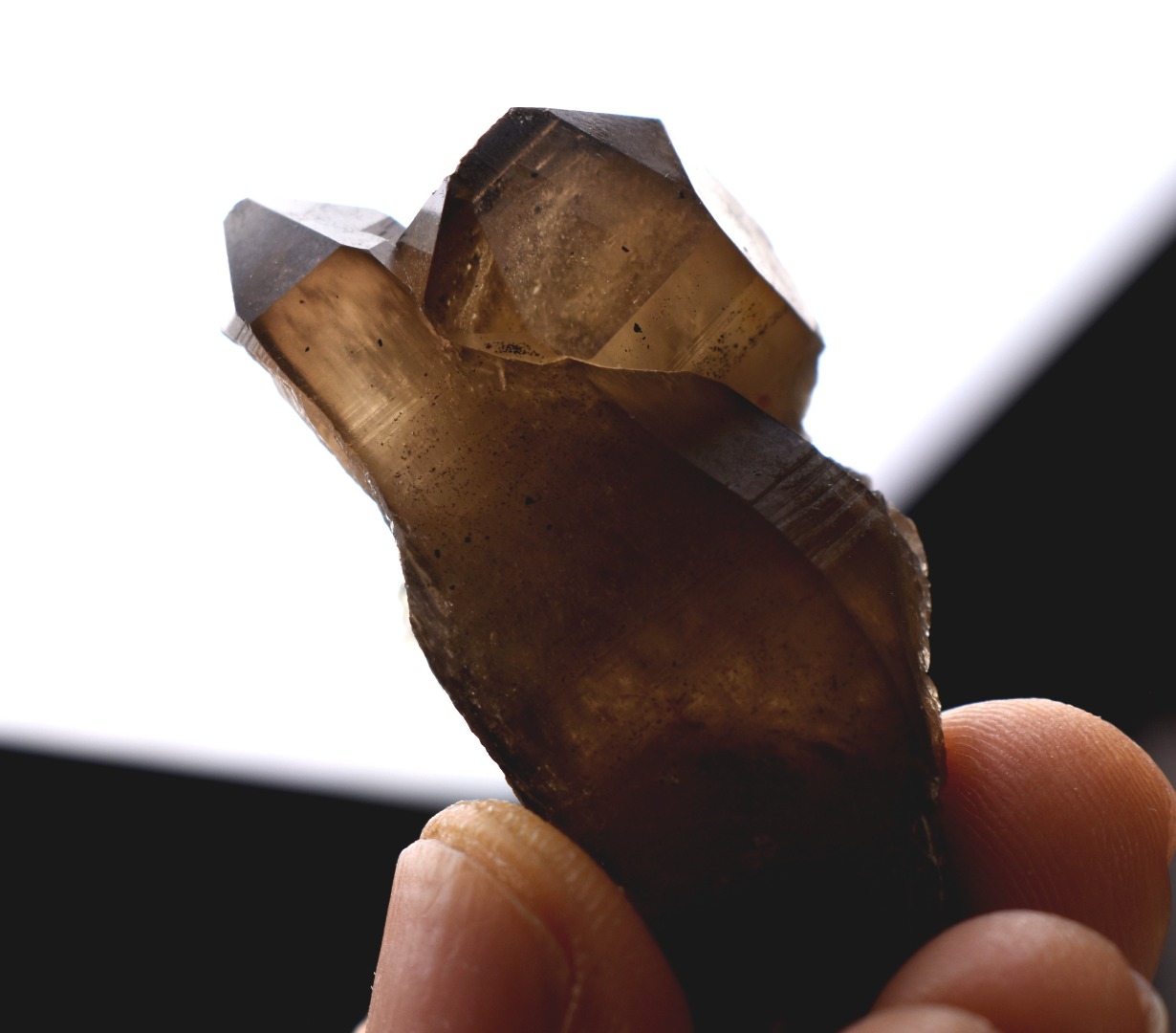 Fluorescent Hyalite Opal with Smoky Quartz - Mineral from Erongo Mountains Namibia, 26 grams - Image 5