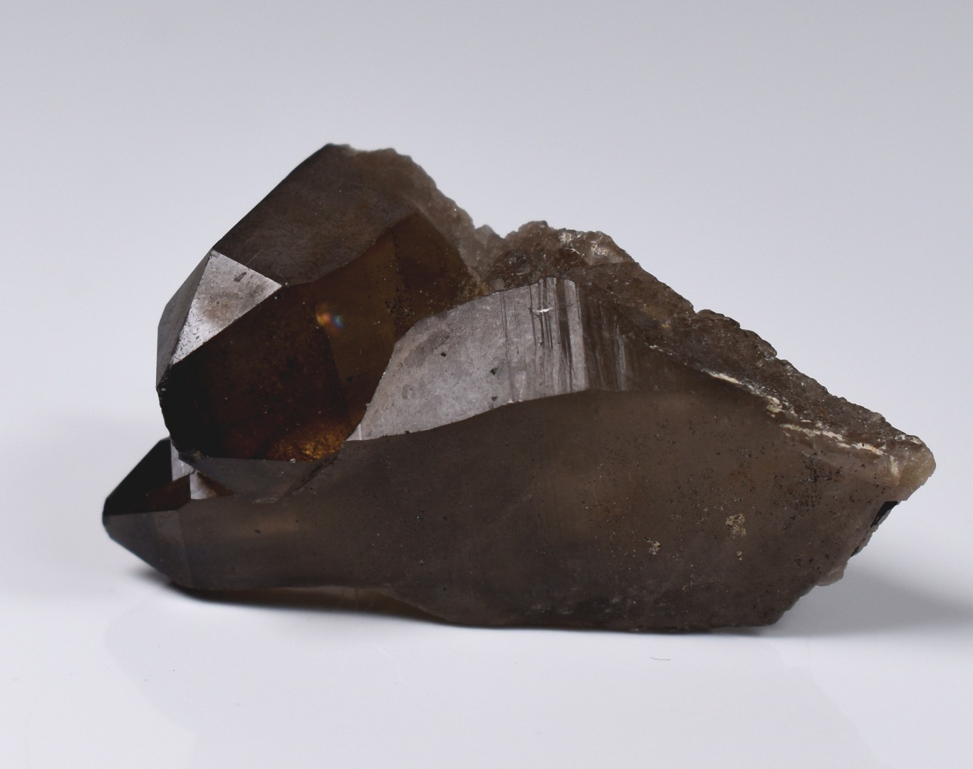 Fluorescent Hyalite Opal with Smoky Quartz - Mineral from Erongo Mountains Namibia, 26 grams - Image 3