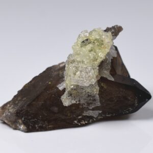 Fluorescent Hyalite Opal with Smoky Quartz - Mineral from Erongo Mountains Namibia, 26 grams