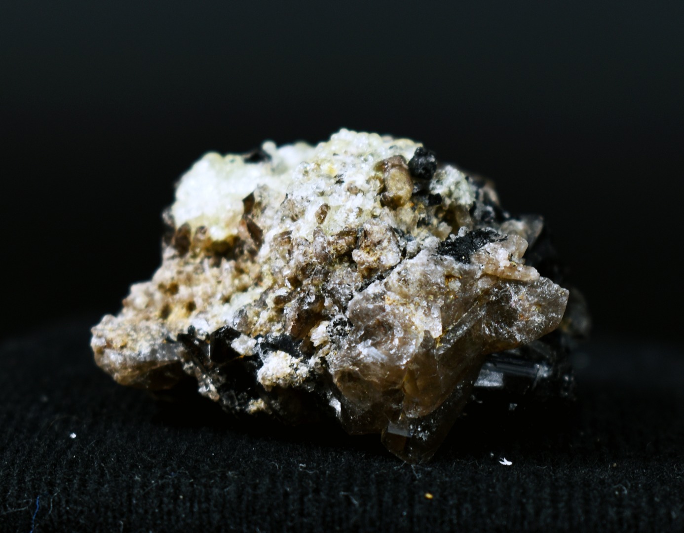 Fluorescent Hyalite Opal with Smoky Quartz, Black Tourmaline - Mineral from Erongo Mountains Namibia, 34 grams - Image 5