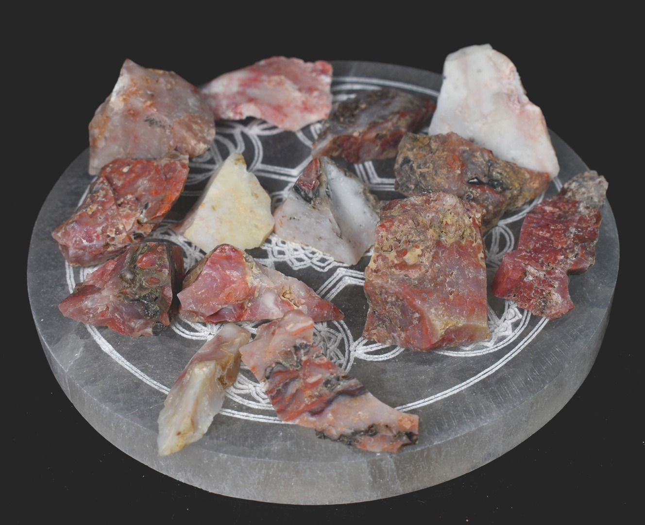 Cinnazez Cinnabar Azeztulite Crystal Raw Stone, 1 Pc, 6 Sizes