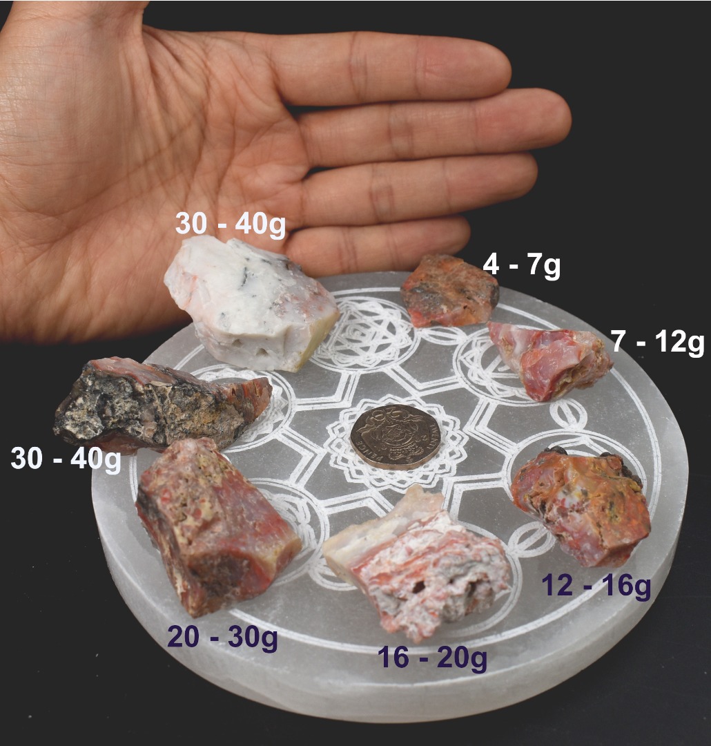 Cinnazez Cinnabar Azeztulite Crystal Raw Stone, 1 Pc, 6 Sizes - Image 4