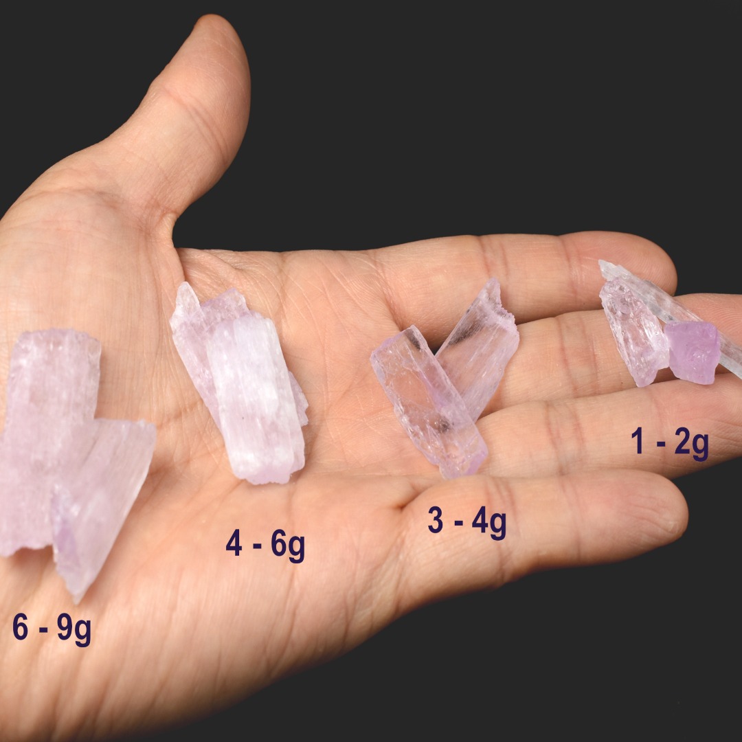 Raw Kunzite Spodumene Crystals - Pink Gemstone from Pakistan - 1 PC - 4 Sizes - Image 6