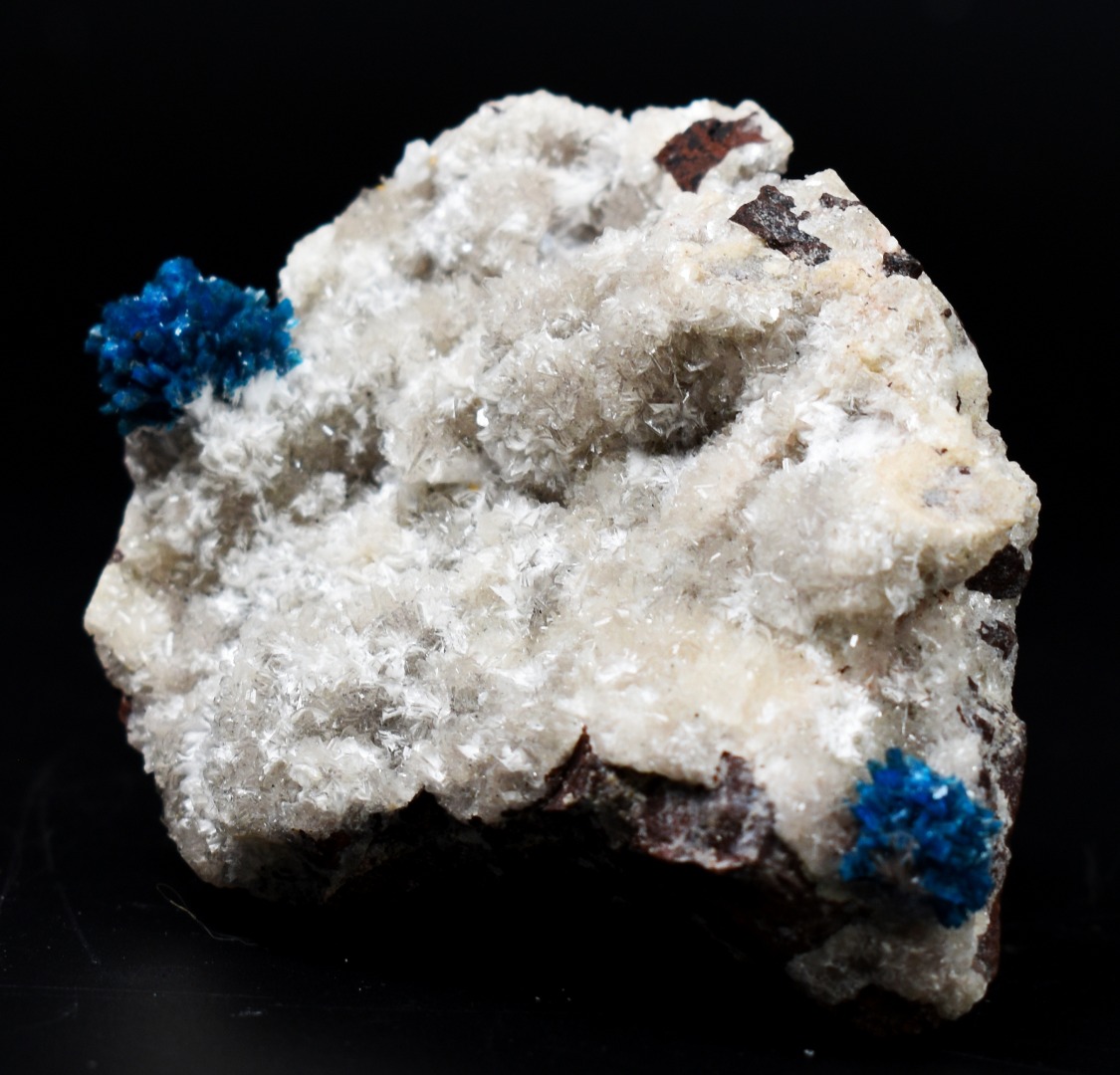 Rare Cavansite Cluster with Stilbite On Matrix from Wagholi, Pune, India - 169 grams
