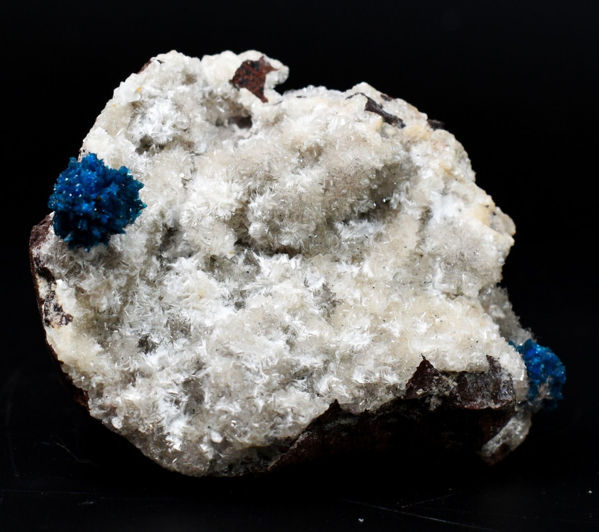 Rare Cavansite Cluster with Stilbite On Matrix from Wagholi, Pune, India - 169 grams - Image 3
