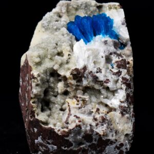 Rare Cavansite Cluster with Stilbite & Heulandite On Matrix from Wagholi, Pune, India - 86 grams