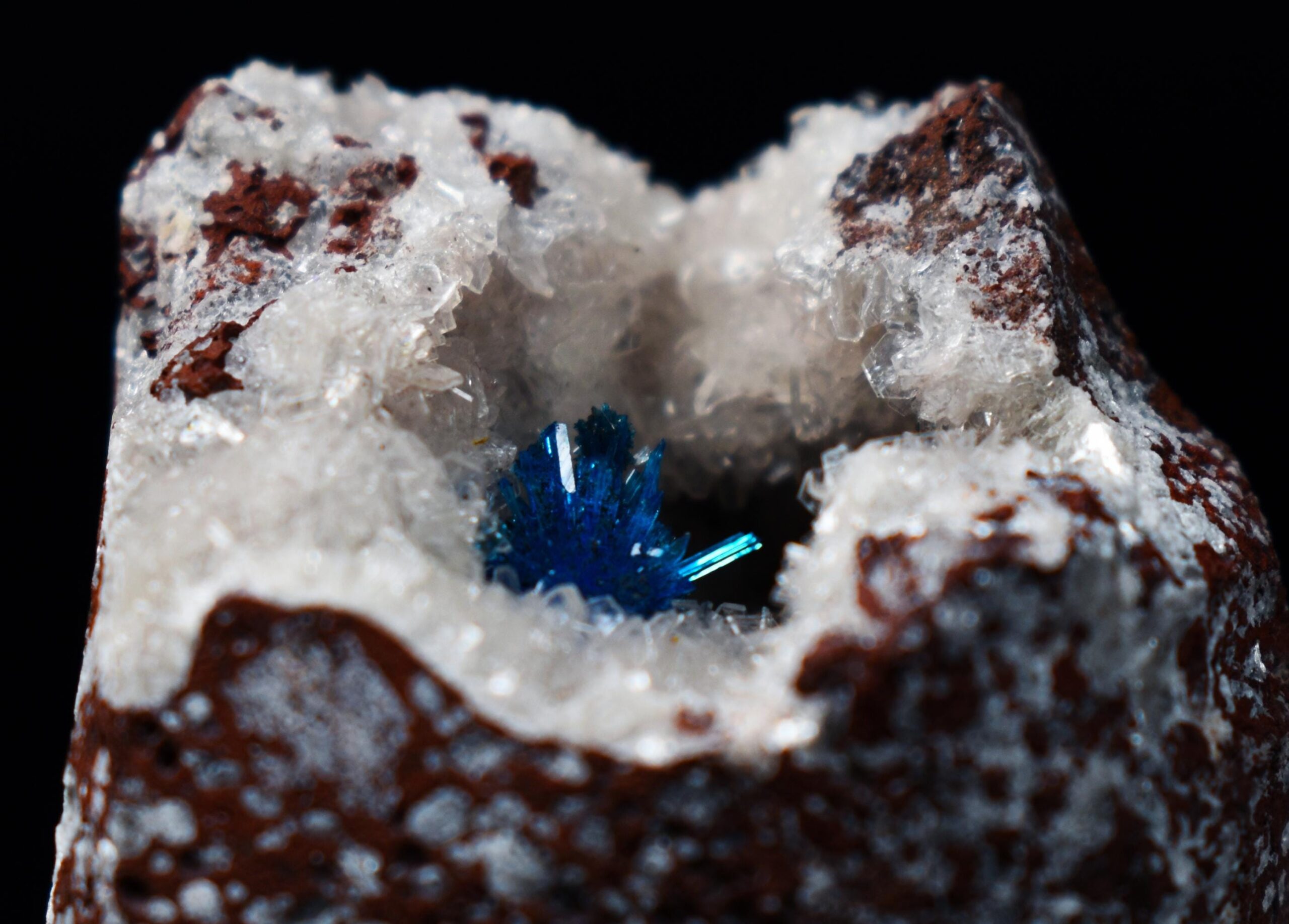 Rare Pentagonite Cluster with Stilbite On Matrix from Wagholi, Pune, India - 62 grams - Image 2