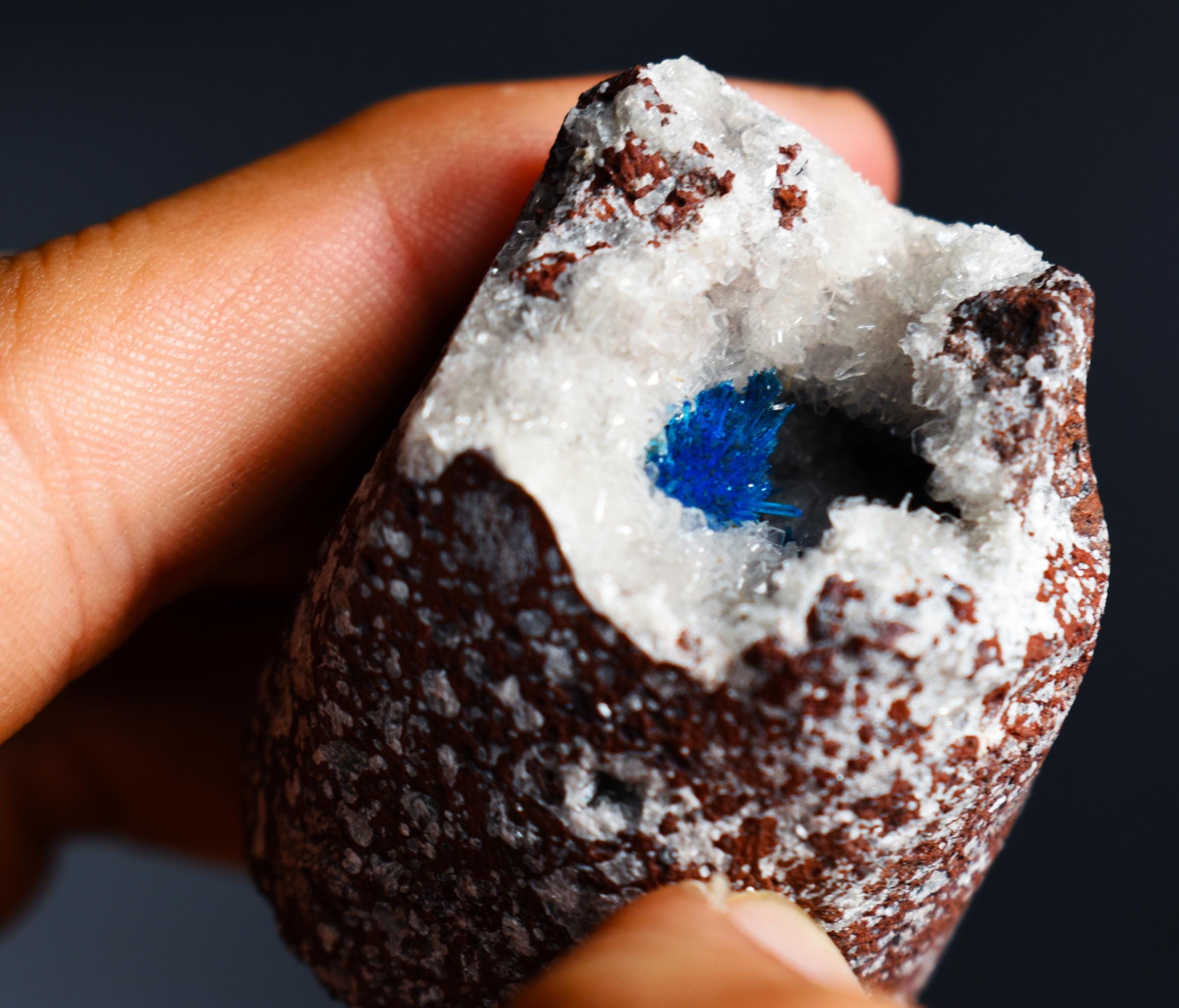 Rare Pentagonite Cluster with Stilbite On Matrix from Wagholi, Pune, India - 62 grams - Image 4