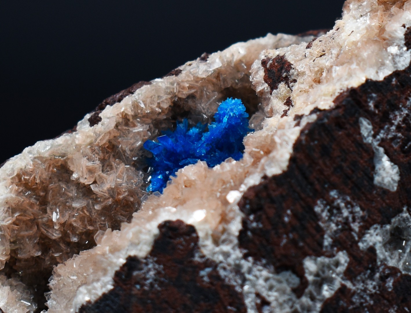 Rare Pentagonite Cluster with Stilbite On Matrix from Wagholi, Pune, India - 140 grams - Image 5