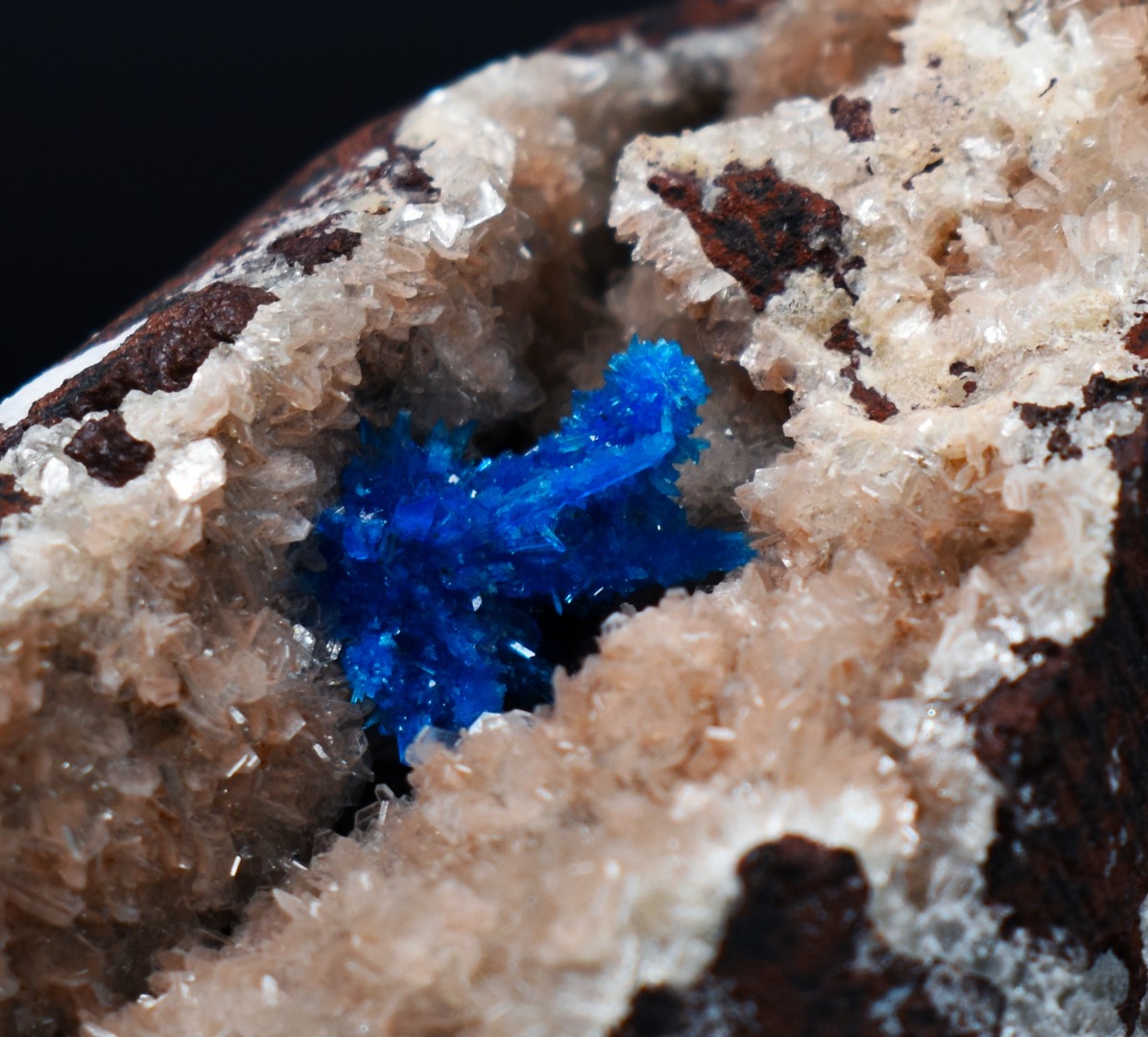 Rare Pentagonite Cluster with Stilbite On Matrix from Wagholi, Pune, India - 140 grams